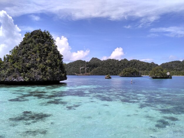 Photo scenic view of sea against sky