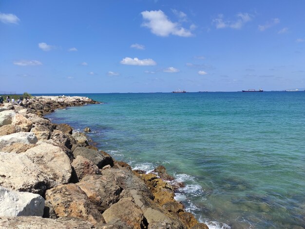 Foto vista panoramica del mare sul cielo