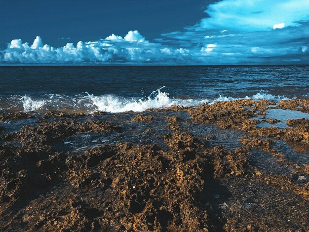 Photo scenic view of sea against sky