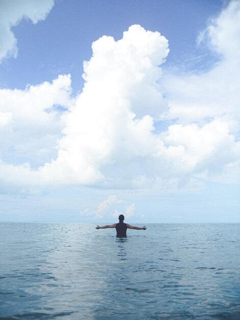 Scenic view of sea against sky