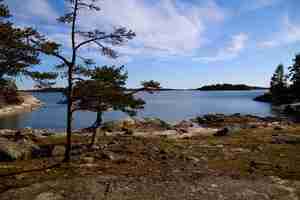 Photo scenic view of sea against sky