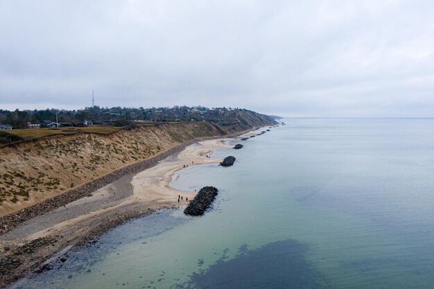 Foto vista panoramica del mare sul cielo