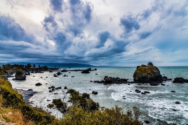 Scenic view of sea against sky