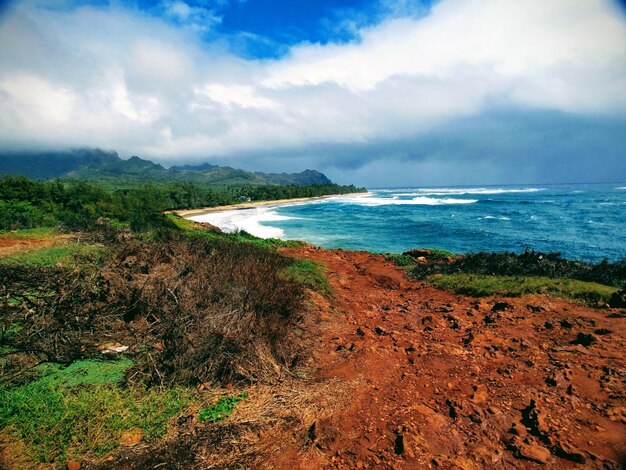 Photo scenic view of sea against sky