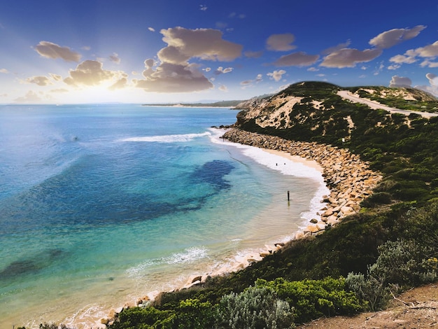 Foto vista panoramica del mare contro il cielo