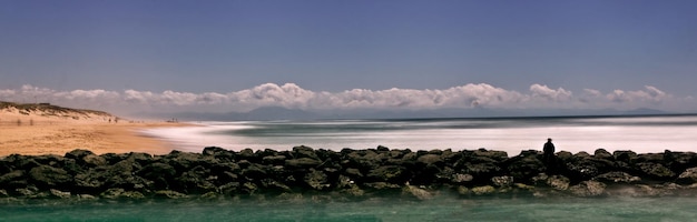 Foto vista panoramica del mare sul cielo