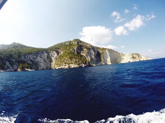 Foto vista panoramica del mare sul cielo