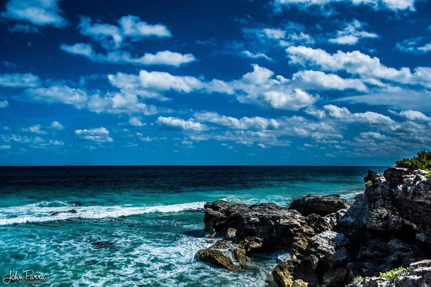 Foto vista panoramica del mare contro il cielo