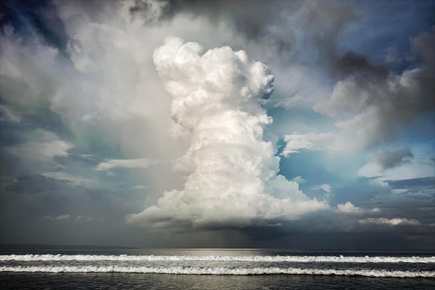 Photo scenic view of sea against sky