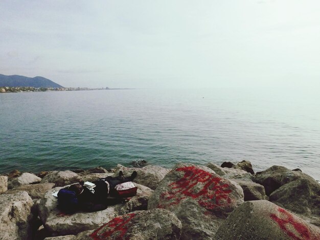 Foto vista panoramica del mare sul cielo