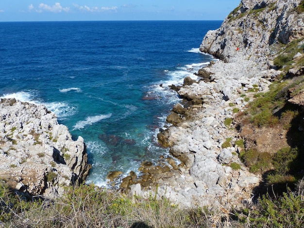 Foto vista panoramica del mare sul cielo