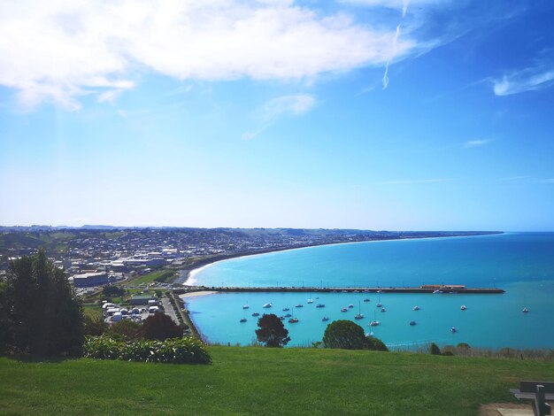 Photo scenic view of sea against sky