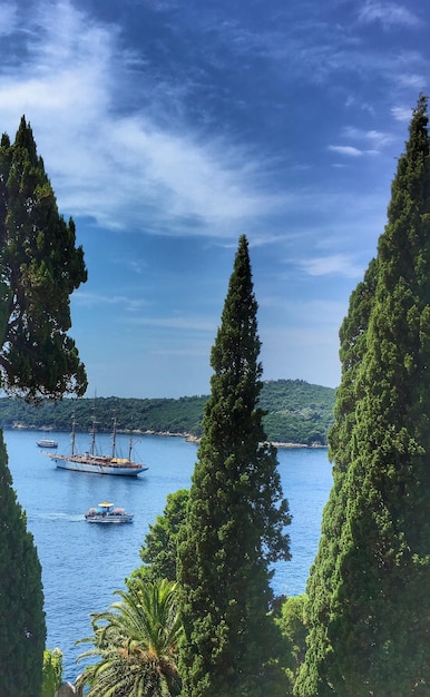 Foto vista panoramica del mare sul cielo