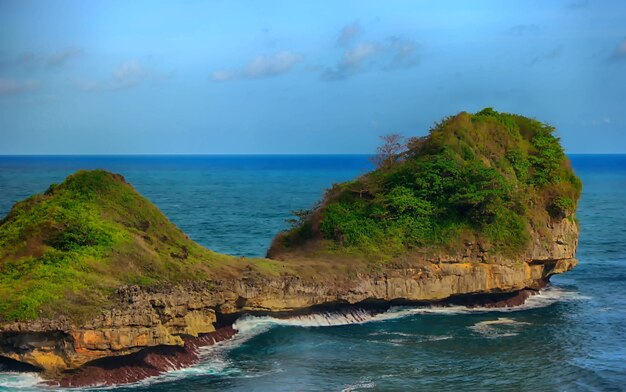 Photo scenic view of sea against sky