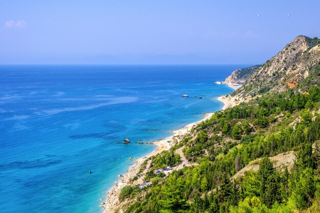 Foto vista panoramica del mare sul cielo