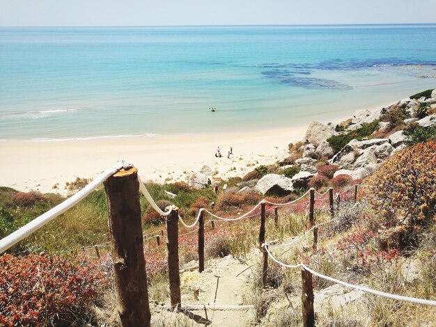 Photo scenic view of sea against sky