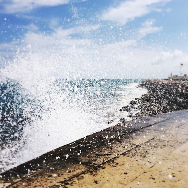 Photo scenic view of sea against sky