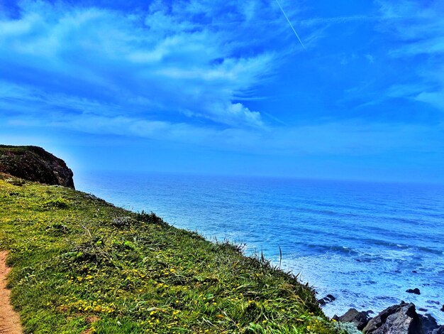 Scenic view of sea against sky