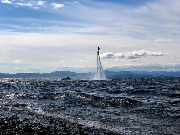 Photo scenic view of sea against sky