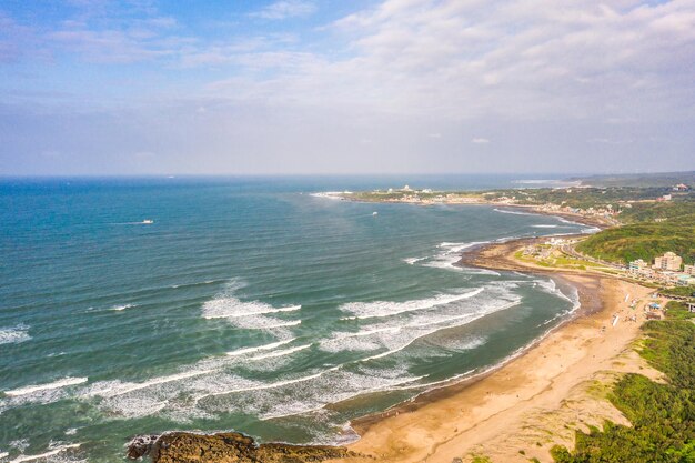 Foto vista panoramica del mare sul cielo