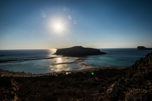 Vista panoramica del mare sul cielo