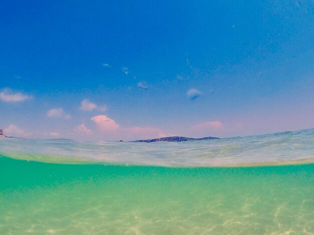 Photo scenic view of sea against sky