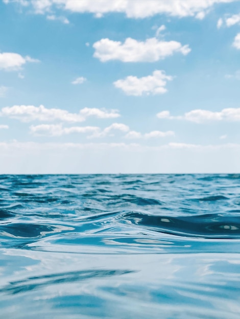 Красивый вид на море на фоне неба