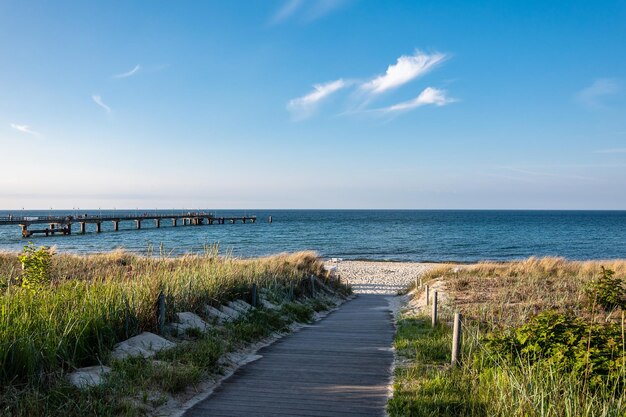 Photo scenic view of sea against sky