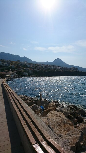 Photo scenic view of sea against sky