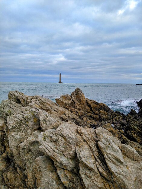 Foto vista panoramica del mare sul cielo