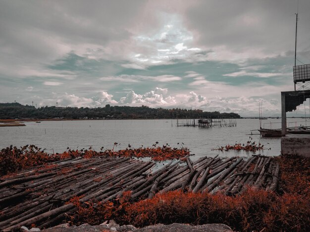 Photo scenic view of sea against sky