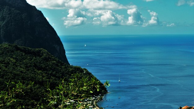 Photo scenic view of sea against sky