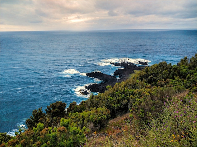 Foto vista panoramica del mare contro il cielo