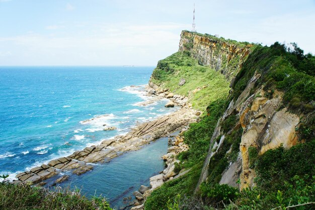 Foto vista panoramica del mare sul cielo