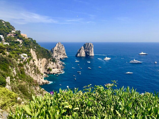 Foto vista panoramica del mare contro il cielo