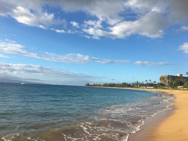 Photo scenic view of sea against sky