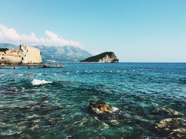 Photo scenic view of sea against sky