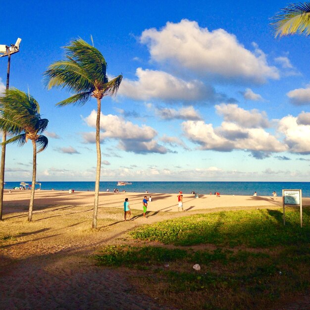 Foto vista panoramica del mare sul cielo