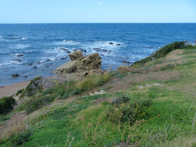 Foto vista panoramica del mare sul cielo