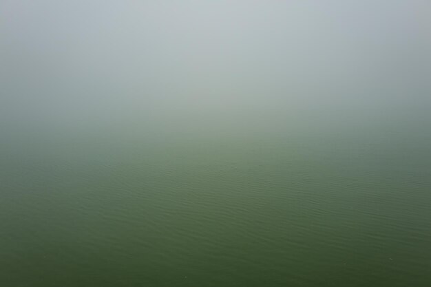 Scenic view of sea during foggy weather