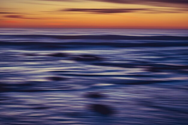 Scenic view of sea during sunset