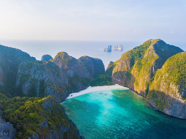 Scenic view of sea and rocks against sky