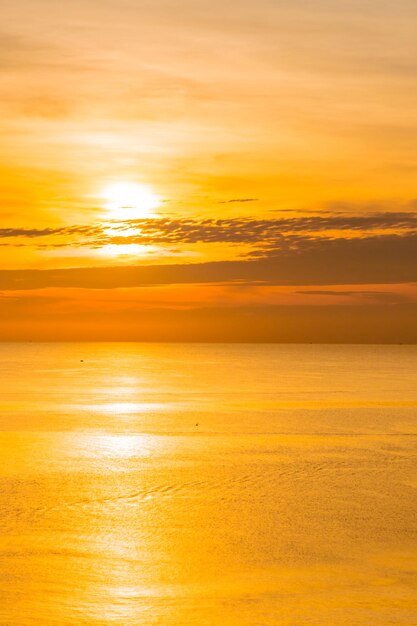 Scenic view of sea during sunset