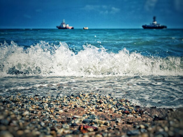 Scenic view of sea waves