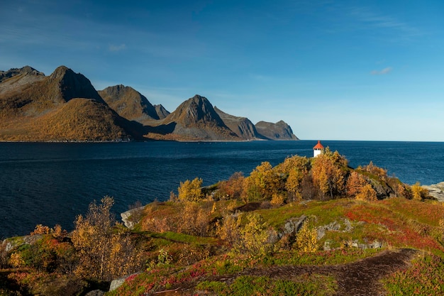 Scenic view of Segla mountain on Senja island, Norway