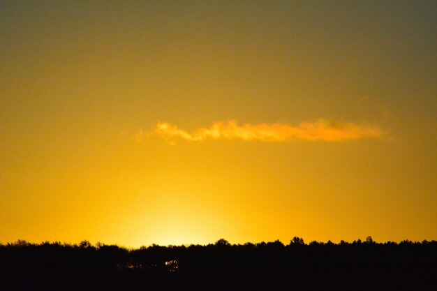 Scenic view of silhouette landscape against sky during sunset