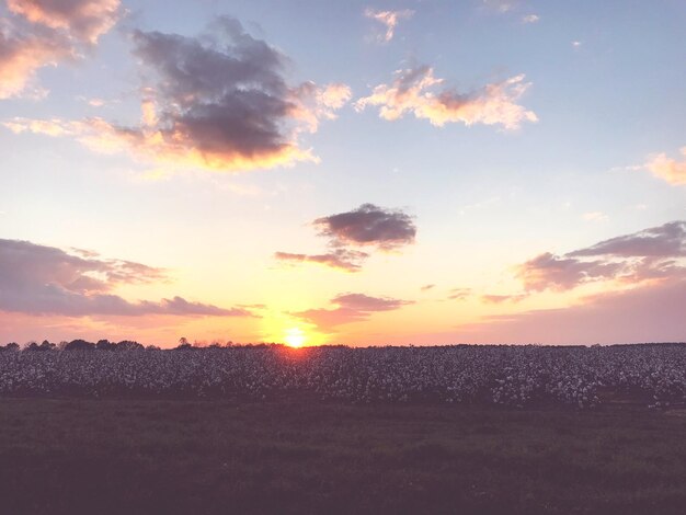 Scenic view of silhouette landscape against sky during sunset