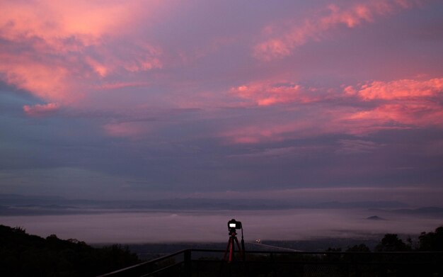 Photo scenic view of sky during sunset