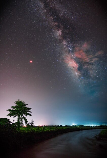 Scenic view of sky at night with the milky way