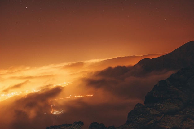 Scenic view of sky at night